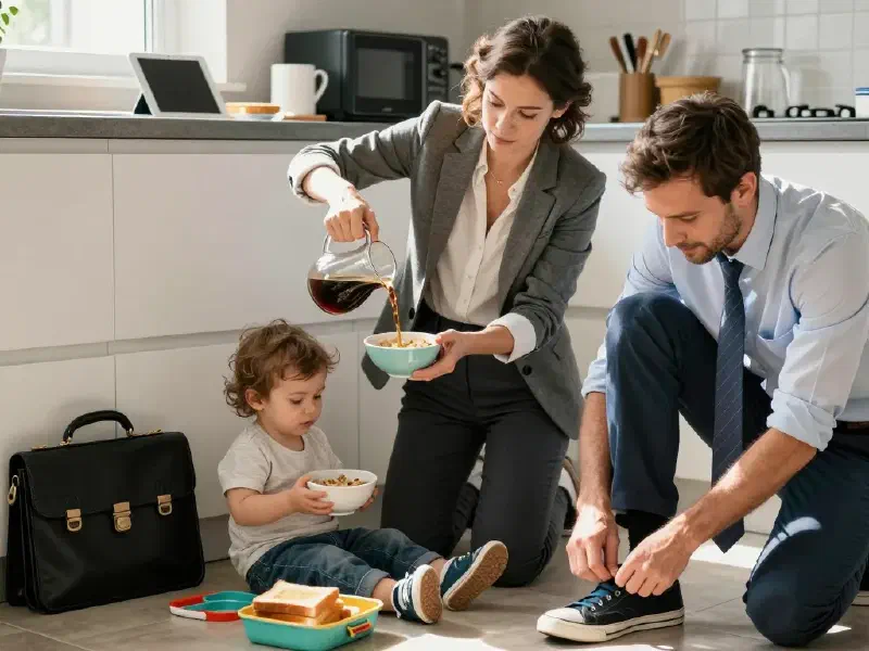 The 2026 Realistic Morning Routine for Busy Working Parents (That Actually Works)